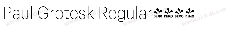 Paul Grotesk Regular字体转换